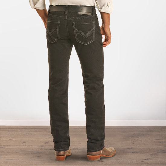 Black Cowboy Western Jeans | Rod's