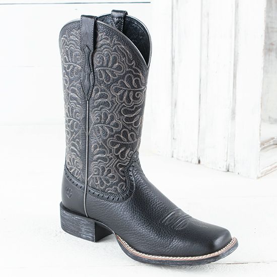 Ariat Black Round Up Remuda Boots