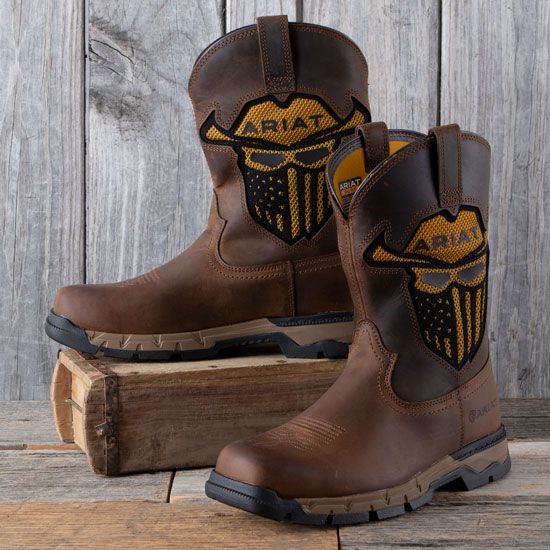 Mens western style work boots online