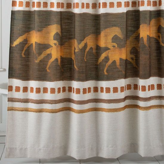 Paseo Road by Hiend Running Remuda Horse Shower Curtain
