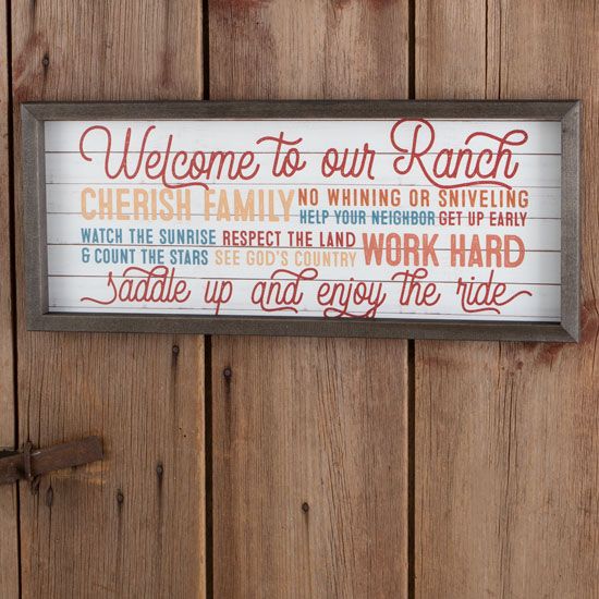 Ranch Welcome Sign