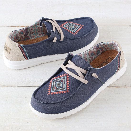 Hey Dude Wendy BOHO Ocean Blue Shoes