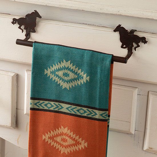 Running Horse Over-the-Door Metal Towel Bar
