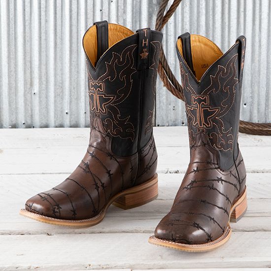 Tin Haul Mens Longhorn Lights Out Boots