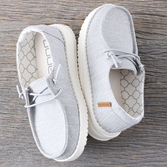 Hey Dude Wendy Toddler Linen Grey Shoes