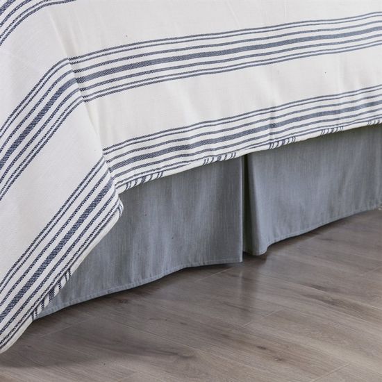 Paseo Road by Hiend Tailored Chambray Bedskirt