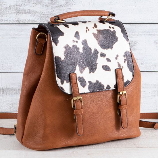 Cow Print Traveler Backpack