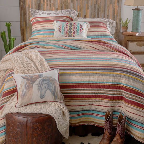 Branbury Western Stripes Quilted Bedding Collection