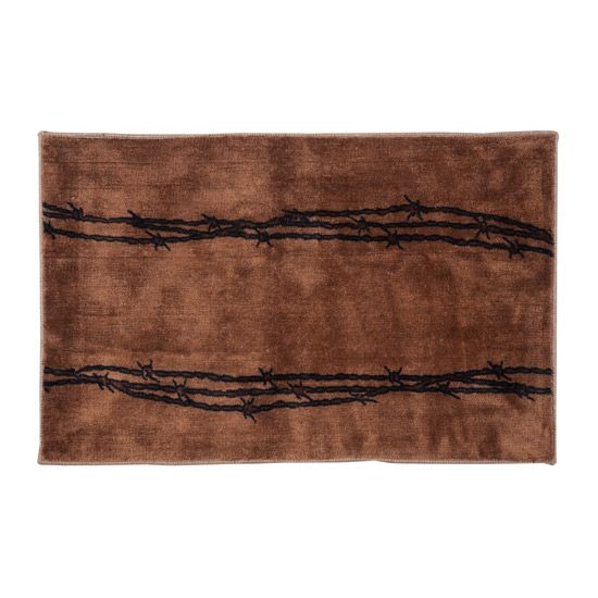 Paseo Road by Hiend Western Classic Barbwire Bath & Kitchen Rug