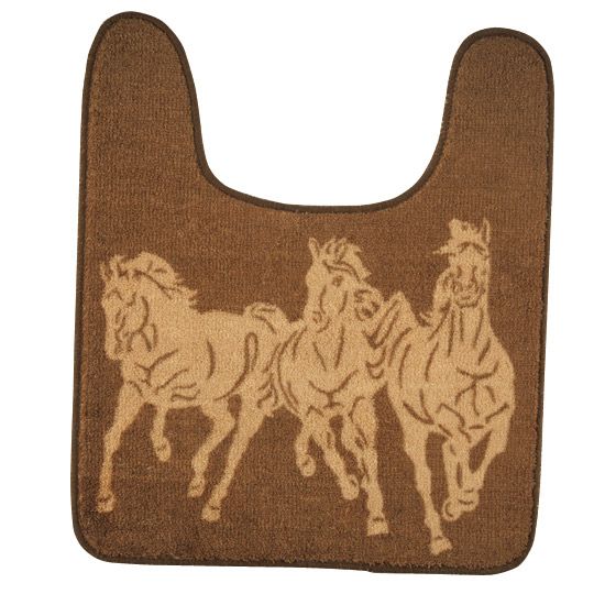 Paseo Road by Hiend Brown Horses Toilet Rug