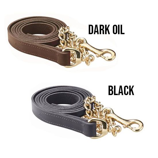 Perri's 1"X 30" Brass Plated Chain Leather Lead