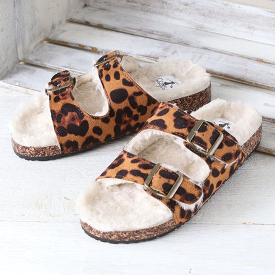 Corkys Leopard Laid Back Slippers