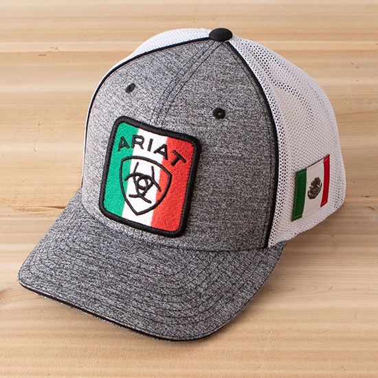 Ariat Grey Mexico Snap Back Ball Cap