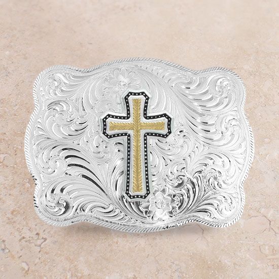 Montana Silversmiths Silver Golden Faith Buckle