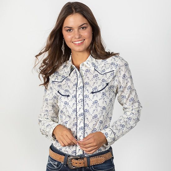 Roper Vintage Cream Floral Top