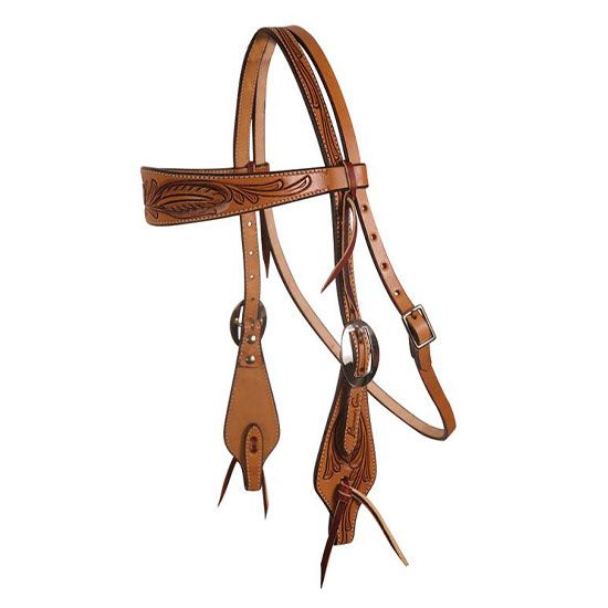 Professional's Choice Feather Browband Headstall