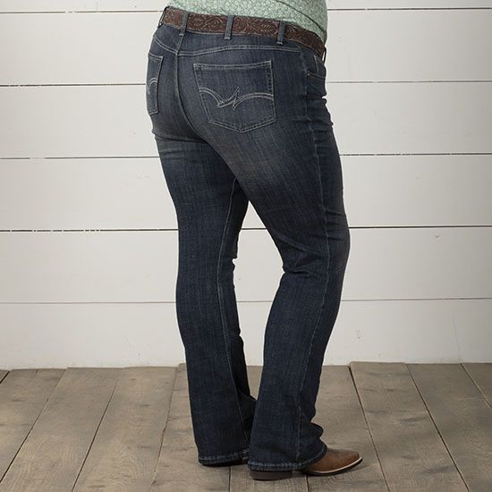 Wrangler Go-To Boot Cut Tan Stitched 09PWZDO Plus Jeans