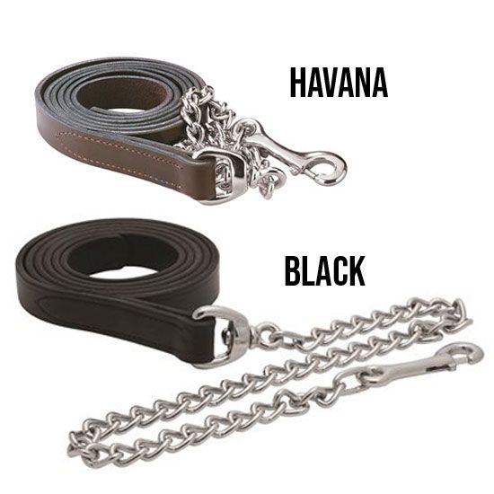 Perri's 1"X 30" Chrome Plated Chain Leather Lead