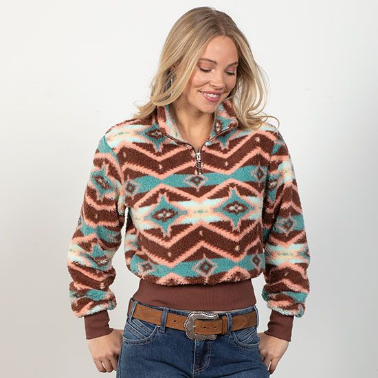 Rock & Roll Cowgirl Rustic Hills Aztec Pullover