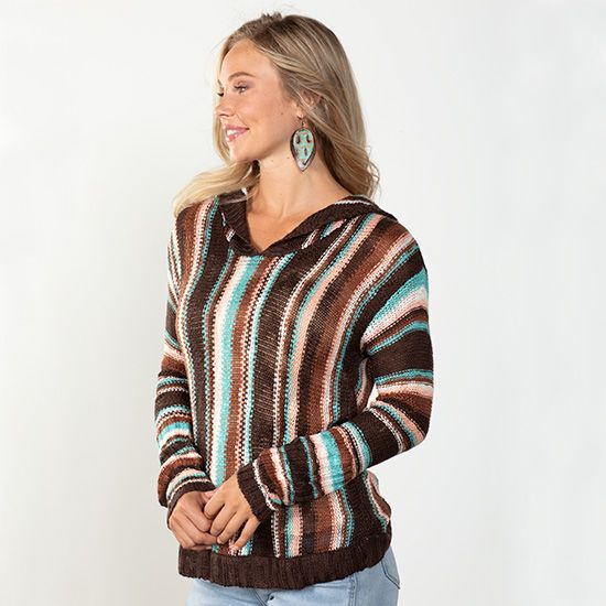 Rock & Roll Cowgirl Chocolate Serape Hoodie