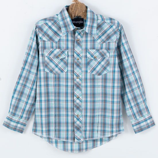 Wrangler Boys' Memphis Plaid Shirt
