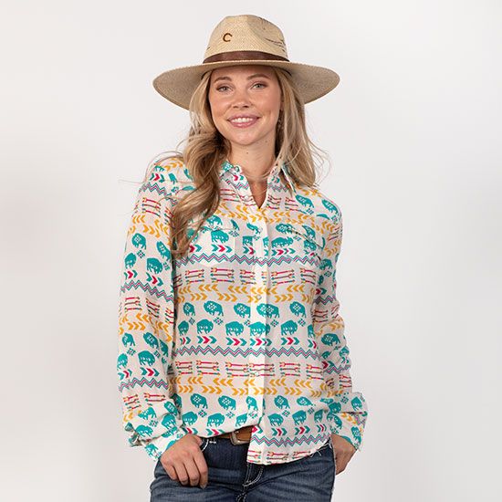 Roper Buffalo Roam Top