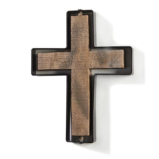 Wood and Metal Cross Wall Decor
