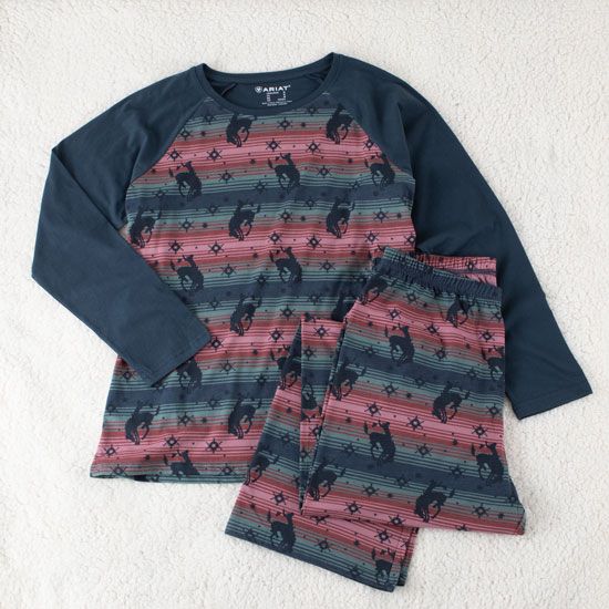 Ariat Bucking Serape Long Pajama Set