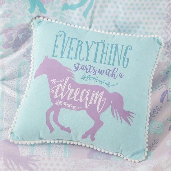 Cowgirl Princess Everything Starts with a Dream Baby Pillow