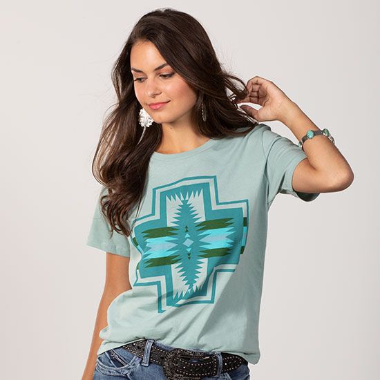 Pendleton Harding Seafoam Aztec Tee