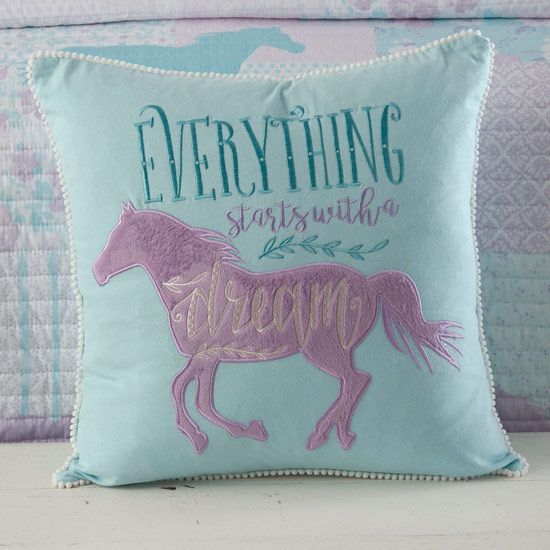 Everything Starts With A Dream Horse Pillow