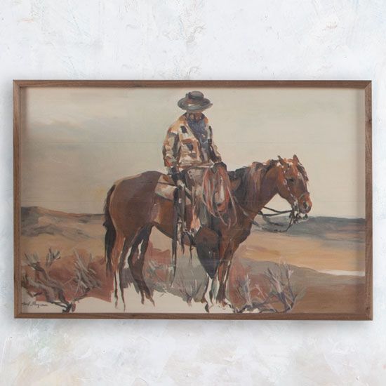 Western Rider Framed Art