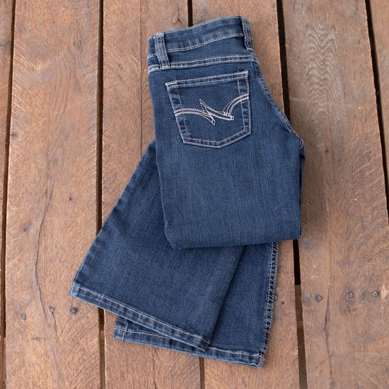 Wrangler Girls' Go- To Dark Blue 09MWGER Jeans
