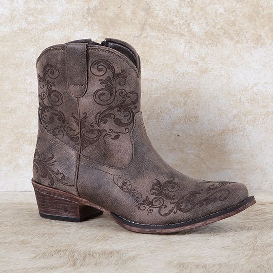 Roper Short Stuff Floral Booties