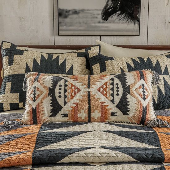 Western Throw and Horse Decorative Pillows