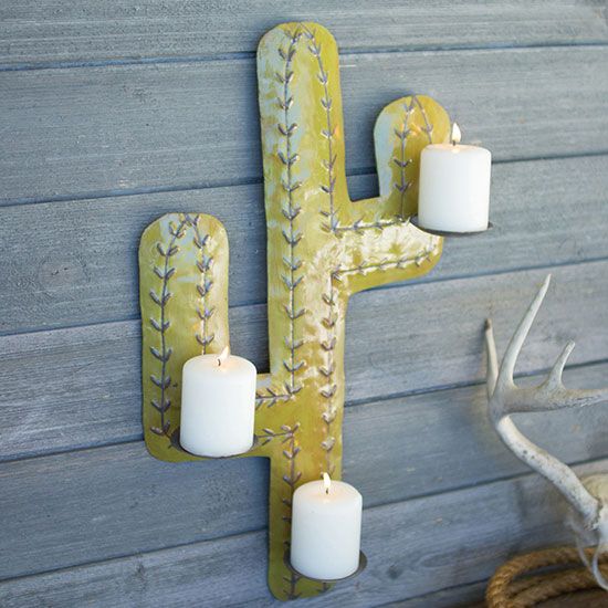 Cactus Candle Wall Sconce