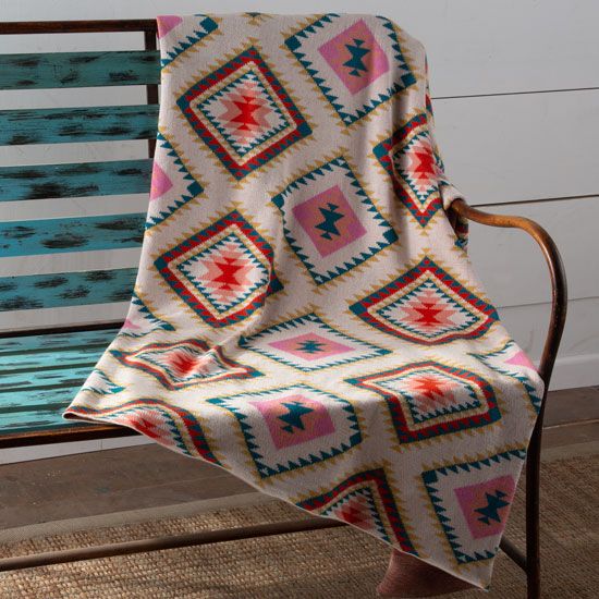 Big Diamonds Aztec Throw Blanket