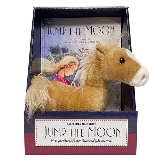 Jump the Moon Book and Palomino Horse Gift Set