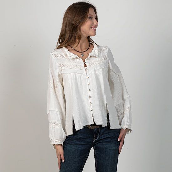 Ivory Lace Long Sleeve Top