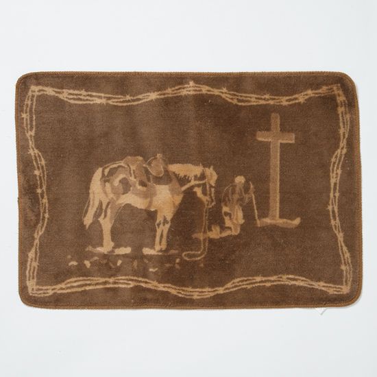 Praying Cowboy Bath Mat
