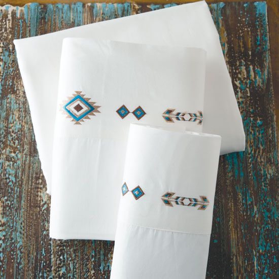 Southwest Diamond Embroidered Sheet Set