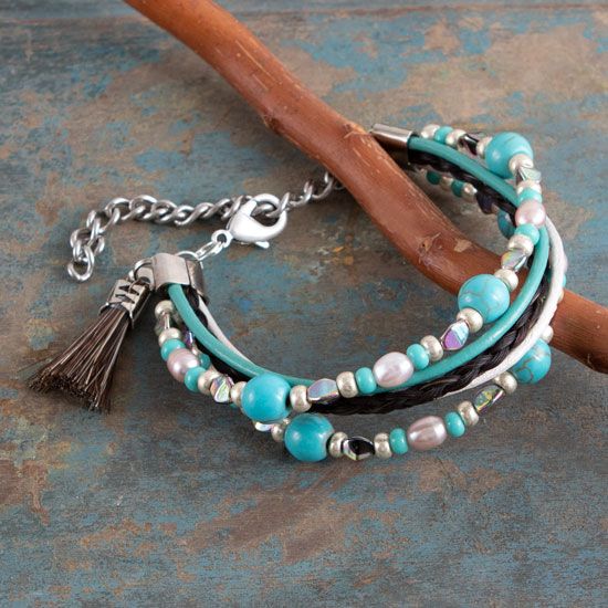 Turquoise Beaded Stack Bracelet