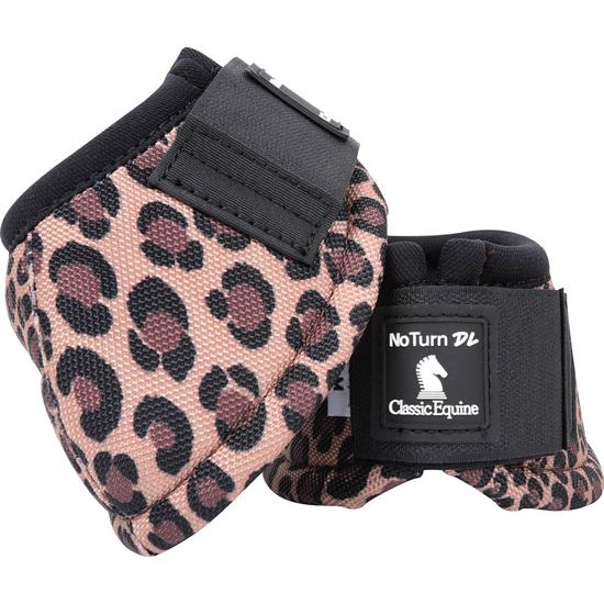 Classic Equine Cheetah Print Dy-No Turn Bell Boots