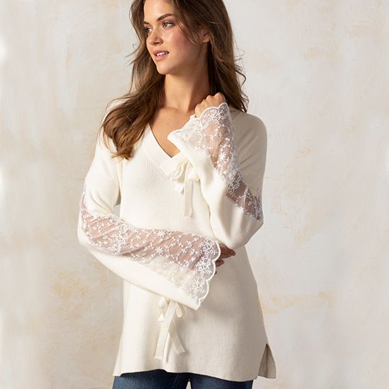 Country Grace Winter White Top
