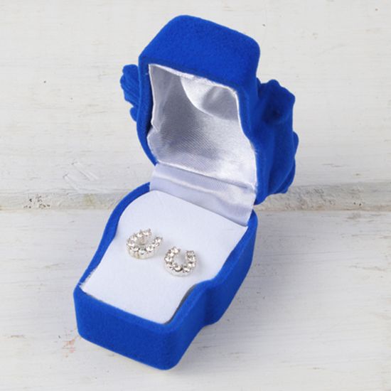 Girls' Clear Horseshoe Earrings