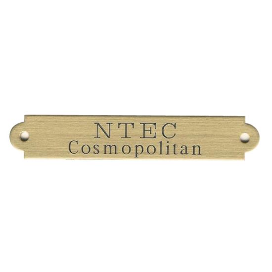 Brass 1/2" x 3" Halter Name Plate