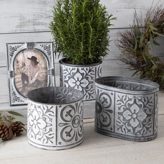 Country Grace Embossed Bins and Frame Collection