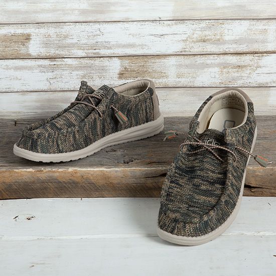 Hey Dude Wally Sox Woodland Camo