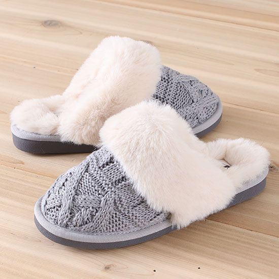 Corkys Grey Purl Slippers