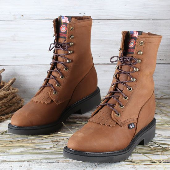 Justin Men's 8" Bark Lace Work Boots